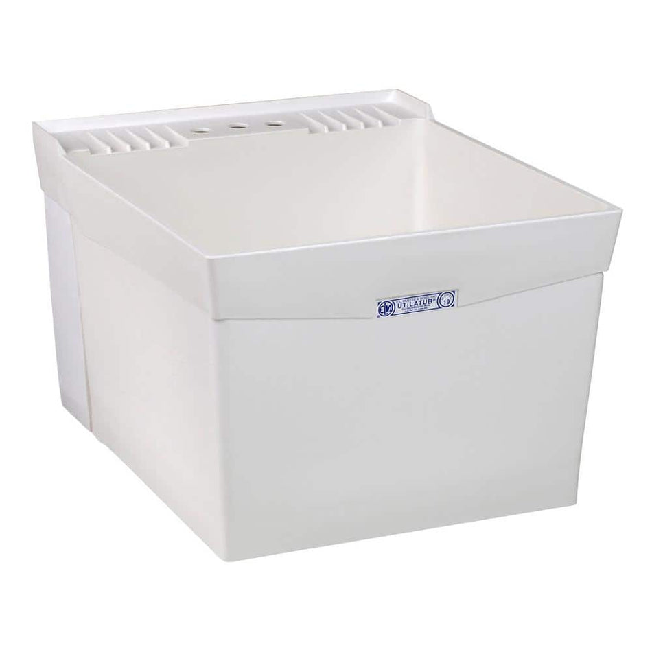 MUSTEE Utilatub 20 in. x 24 in. Structural Thermoplastic Wall-Mount Utility Tub in White