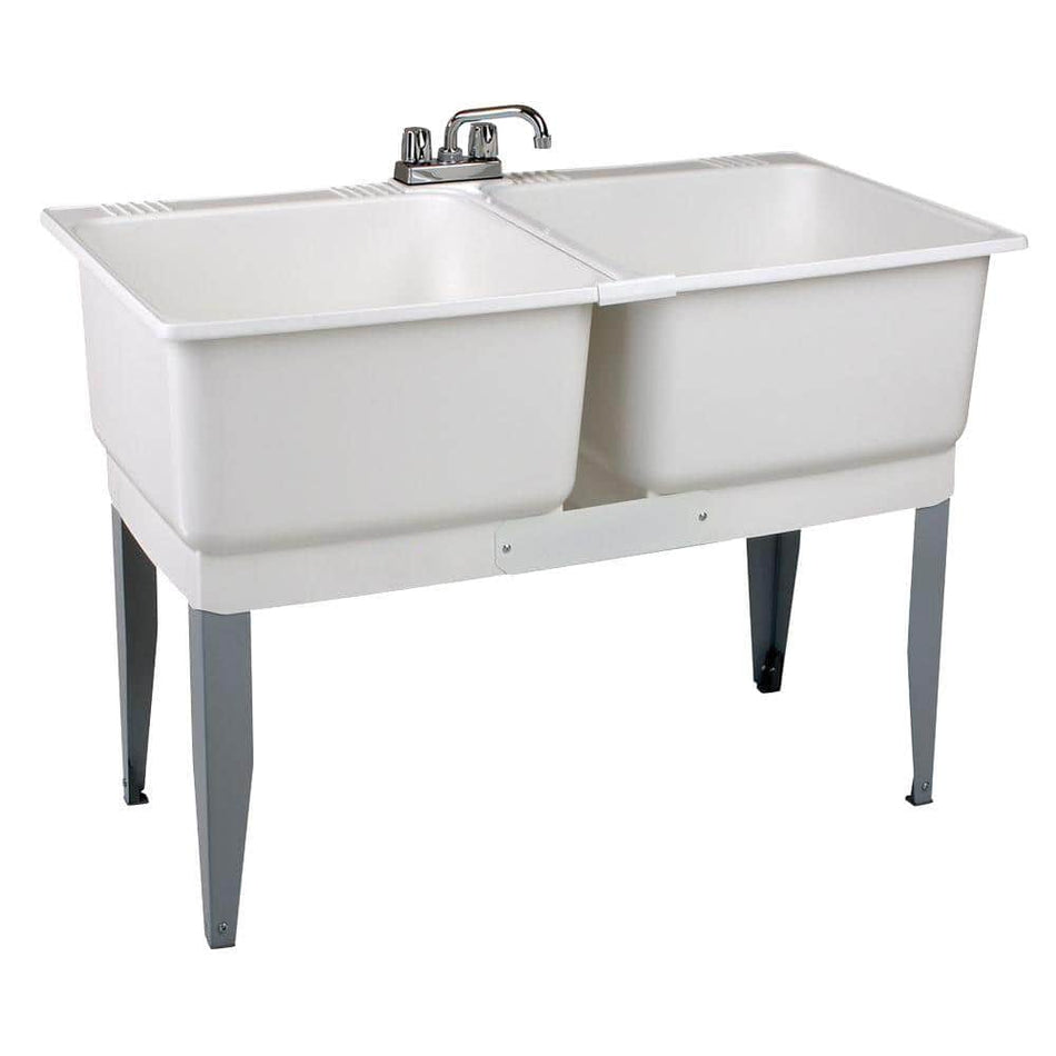 MUSTEE 46 in. x 34 in. Plastic Laundry Tub