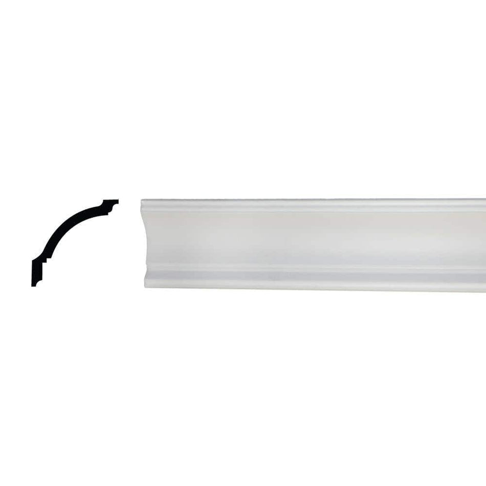 Nomastyl 1 1/2 in. x  5 1/2 in. x  78 3/4 in. Finished Polystyrene White Crown Moulding (1-Piece ? 6.56 Total Linear Feet)