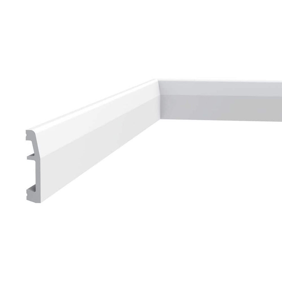 ORAC DECOR 1/2 in. D x 2-3/4in. W x 78-3/4 in. L Primed White High Impact Polystyrene Baseboard Moulding (36-Pack)