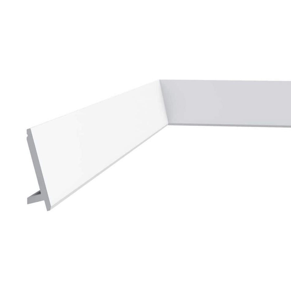ORAC DECOR 1-1/8 in. D x 3-7/8in. W x 78-3/4 in. L Primed White High Impact Polystyrene Baseboard Moulding (20-Pack)