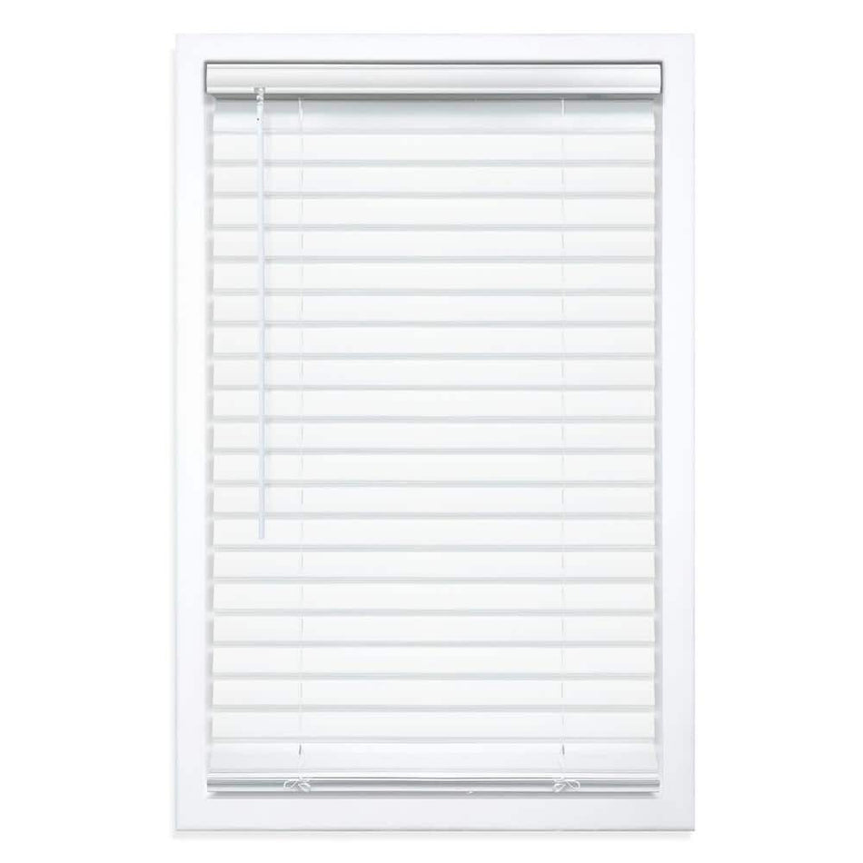 StyleWell 70 in. X 64 in. white 2 in. Premium vinyl blind