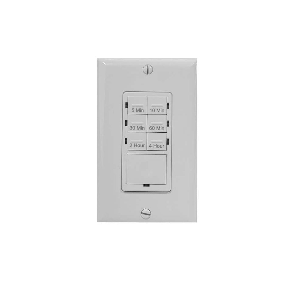 TORK 5-Minute to 4-Hour Indoor In-Wall Countdown Digital Lighting and Appliance Timer, White