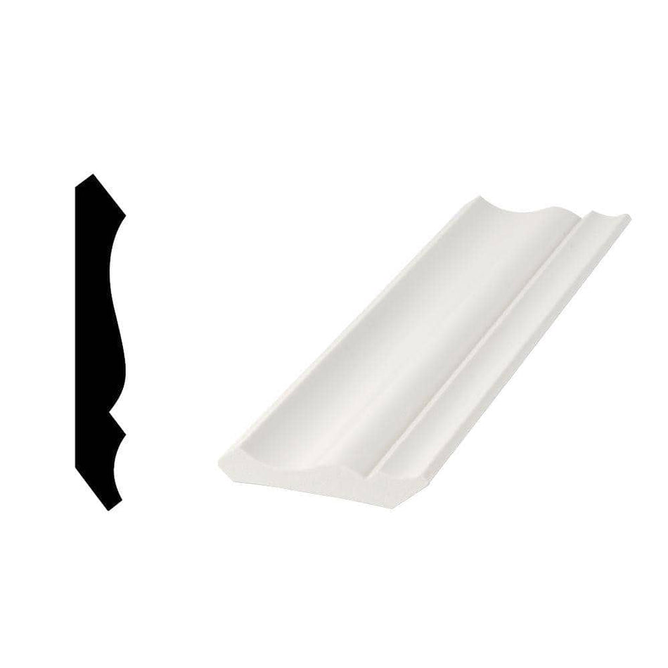 TRIMFINITY WM 49 11/16 in. x 3-5/8 in. x 192 in. EcoPoly Interior Polystyrene Crown Moulding