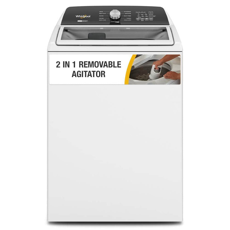 Whirlpool 4.7 - 4.8 cu. ft. Top Load Washer with 2 in 1 Removable Agitator in White