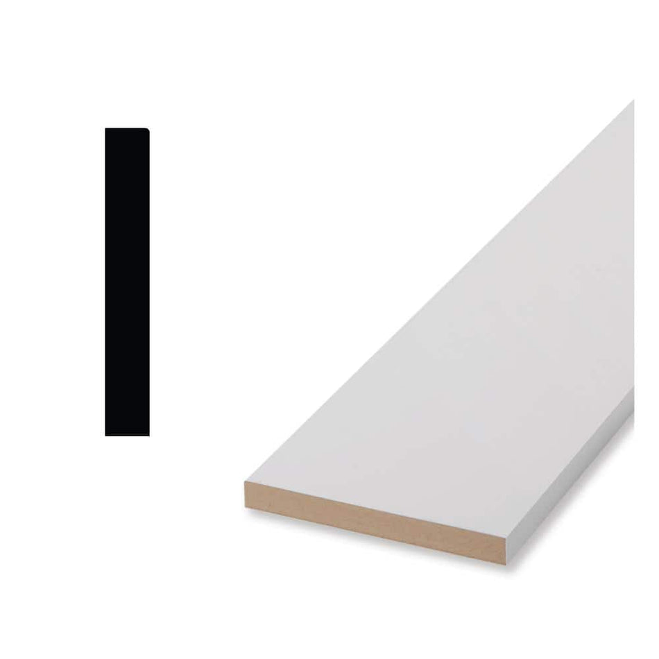 Woodgrain Millwork 65E1 11/16 in. x  6 1/2 in. x  96 in. Craftsman Primed MDF Baseboard Moulding (1-Piece ? 8 Total Linear Feet)