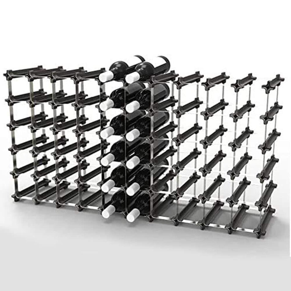 WINE RACKS AMERICA 50-Nook Wine Rack - Easy 2-Step Assembly - Capacity: 60-Bottles